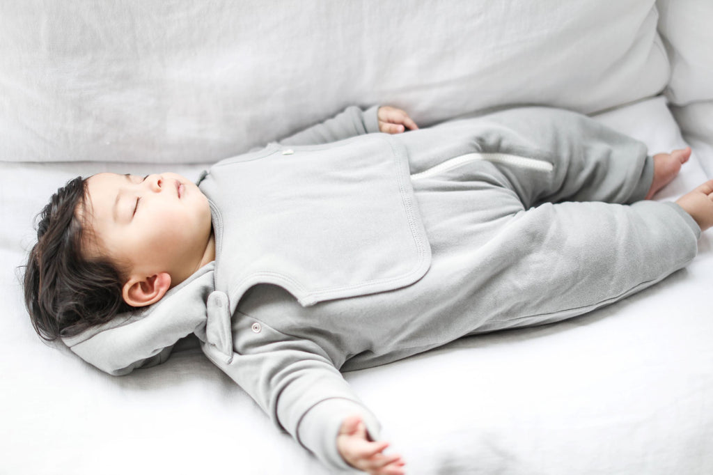 Smart Cuddly Jumpsuit + Bib - Gray - Cart2u.ro