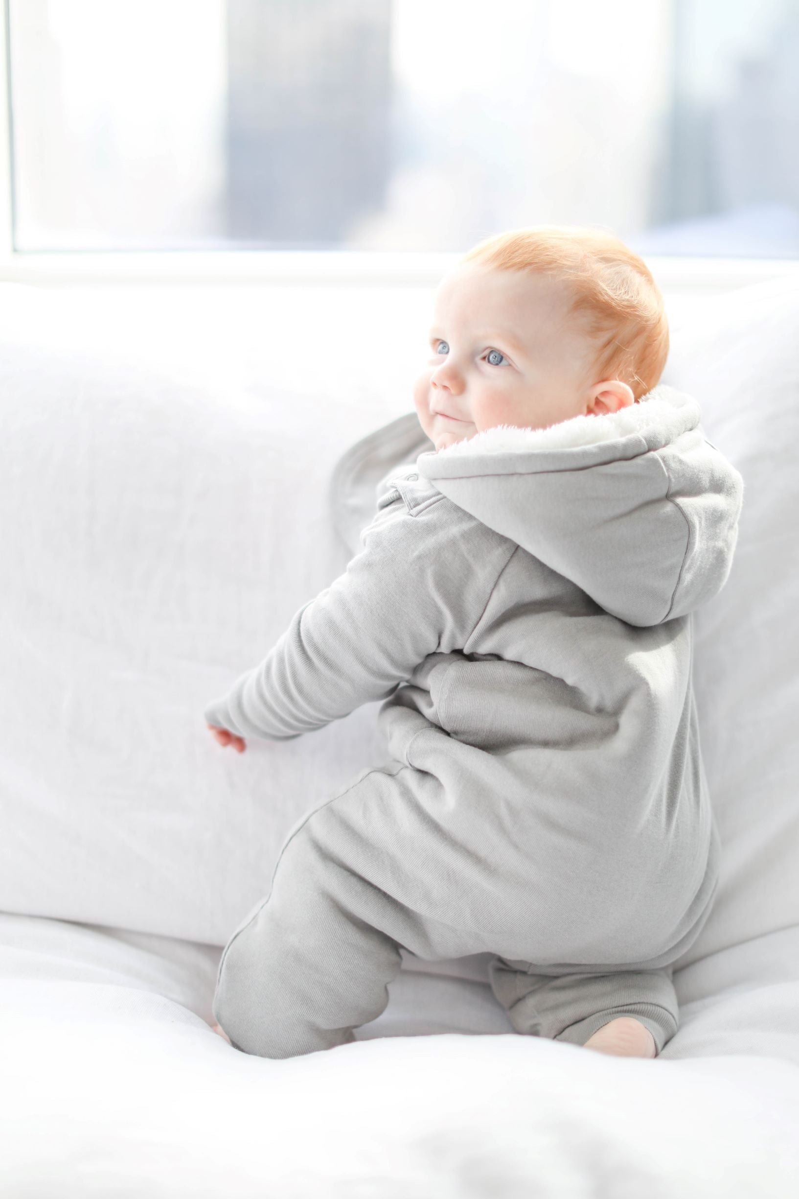 Smart Cuddly Jumpsuit + Bib - Gray - Cart2u.ro