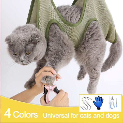 Cat Grooming Restraint Bag with Hammock - Cart2u.ro