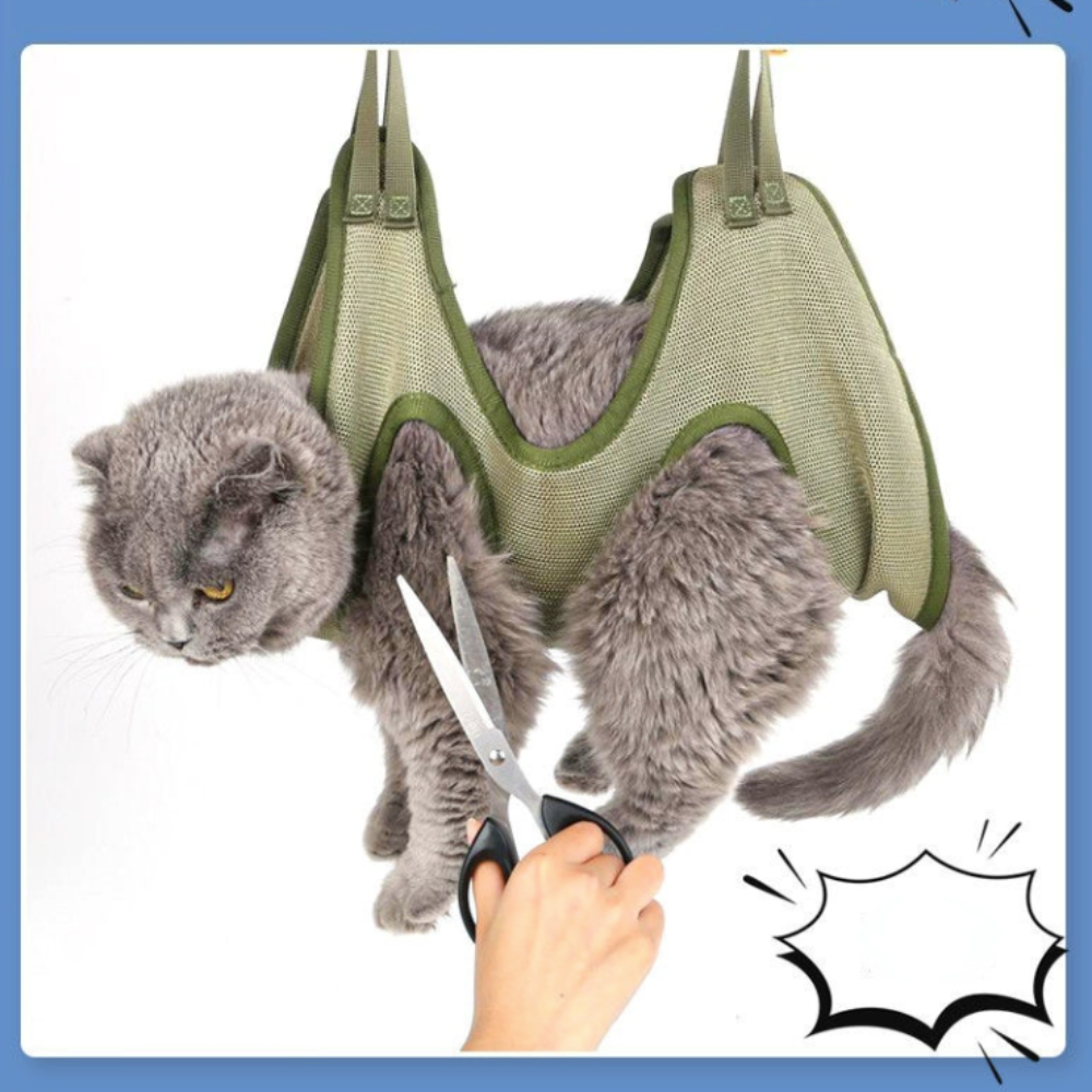 Cat Grooming Restraint Bag with Hammock - Cart2u.ro