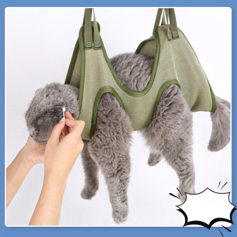 Cat Grooming Restraint Bag with Hammock - Cart2u.ro