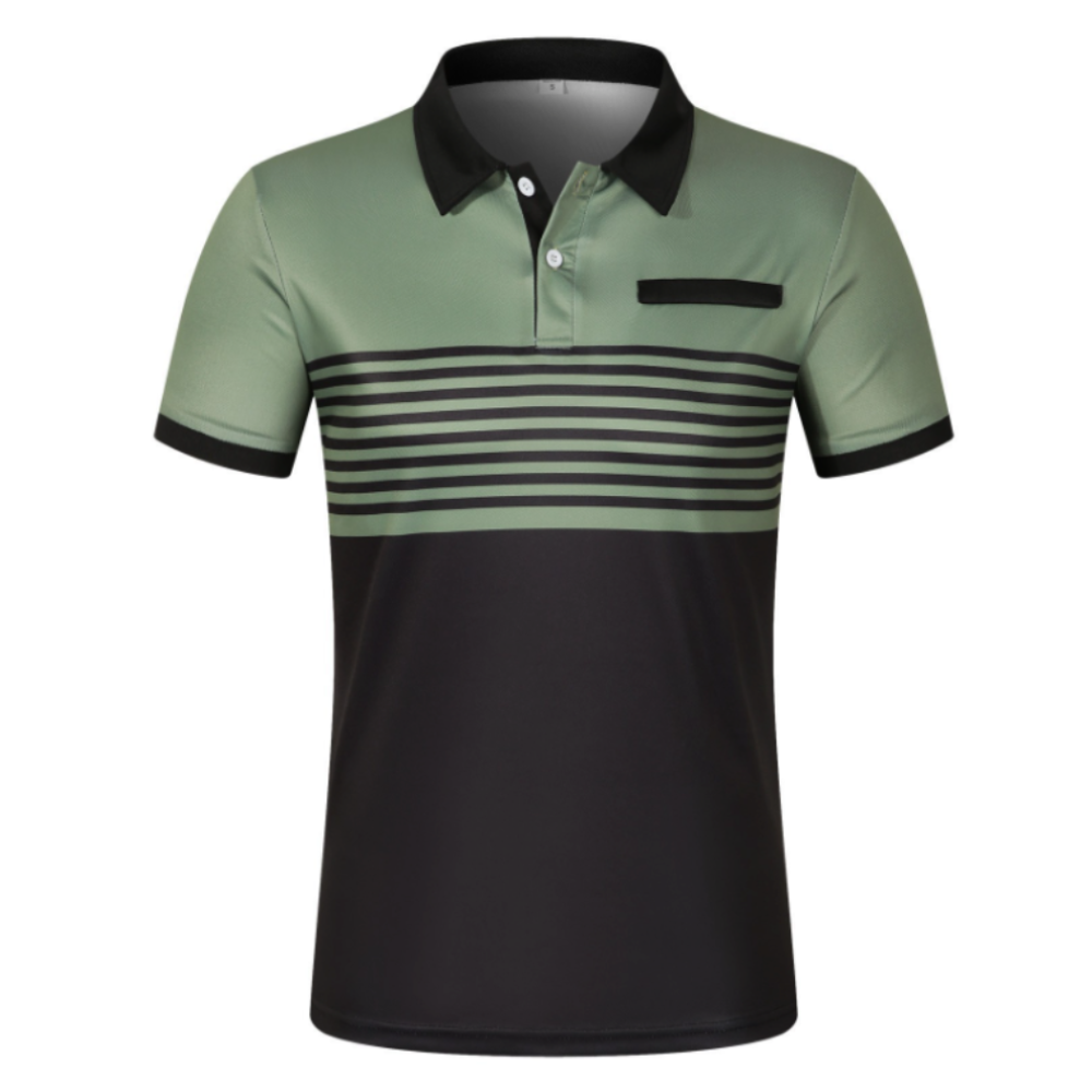 Mens Casual Stripe Short Sleeve Polo Shirt - Cart2u.ro