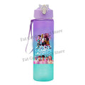 Kpop Demon Hunter Water Bottle with Straw 750ml Kids Summer Anime Cup - Cart2u.ro