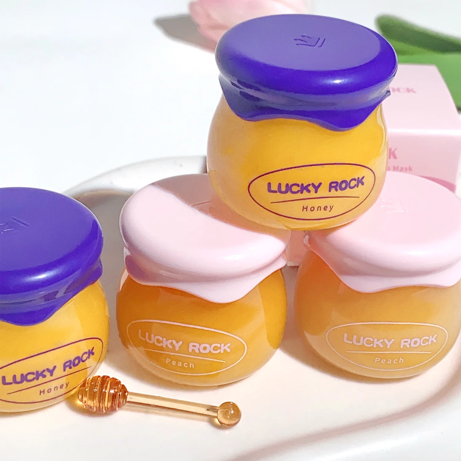 Rose Cherry Honey Peach Lipstick Moisturizing Lip Mask, Unisex Lip - Cart2u.ro