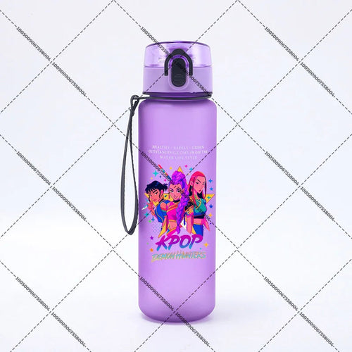 KPop Demon Hunters 650ml Water Bottles Anime Sanding Drinking Cup