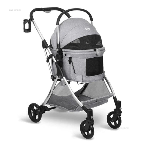 Portable Go Out Dog Stroller Foldable and Detachable Pet Cat Dog