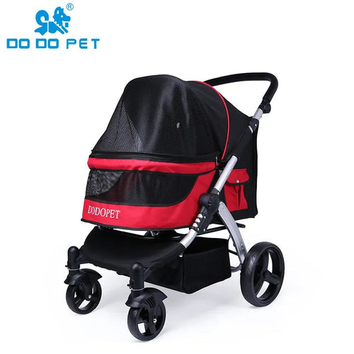 Foldable Large Size Luxury Pet Cart Large Dog Cart Multiple Cats for - Cart2u.ro
