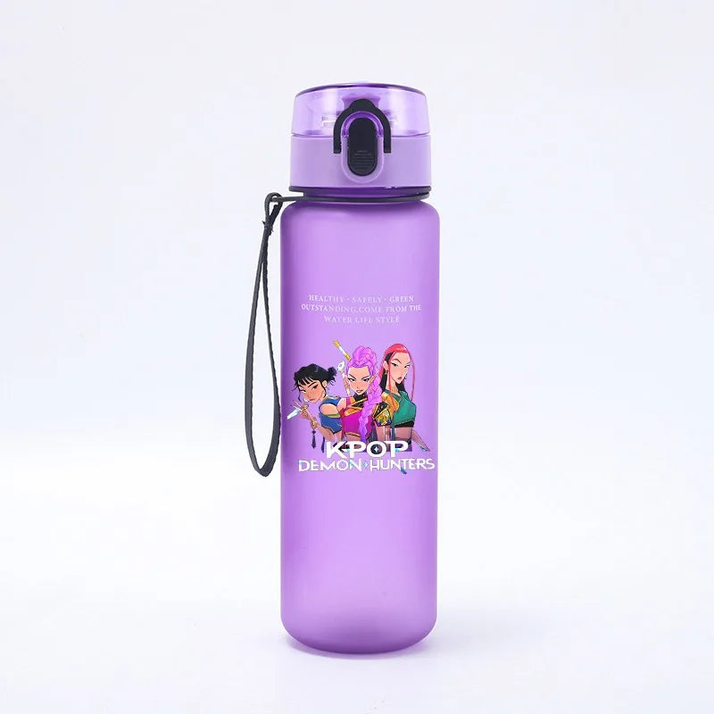 650ML KPop Demon Hunters Water Cup Trend Simple Frosted Sports Water - Cart2u.ro