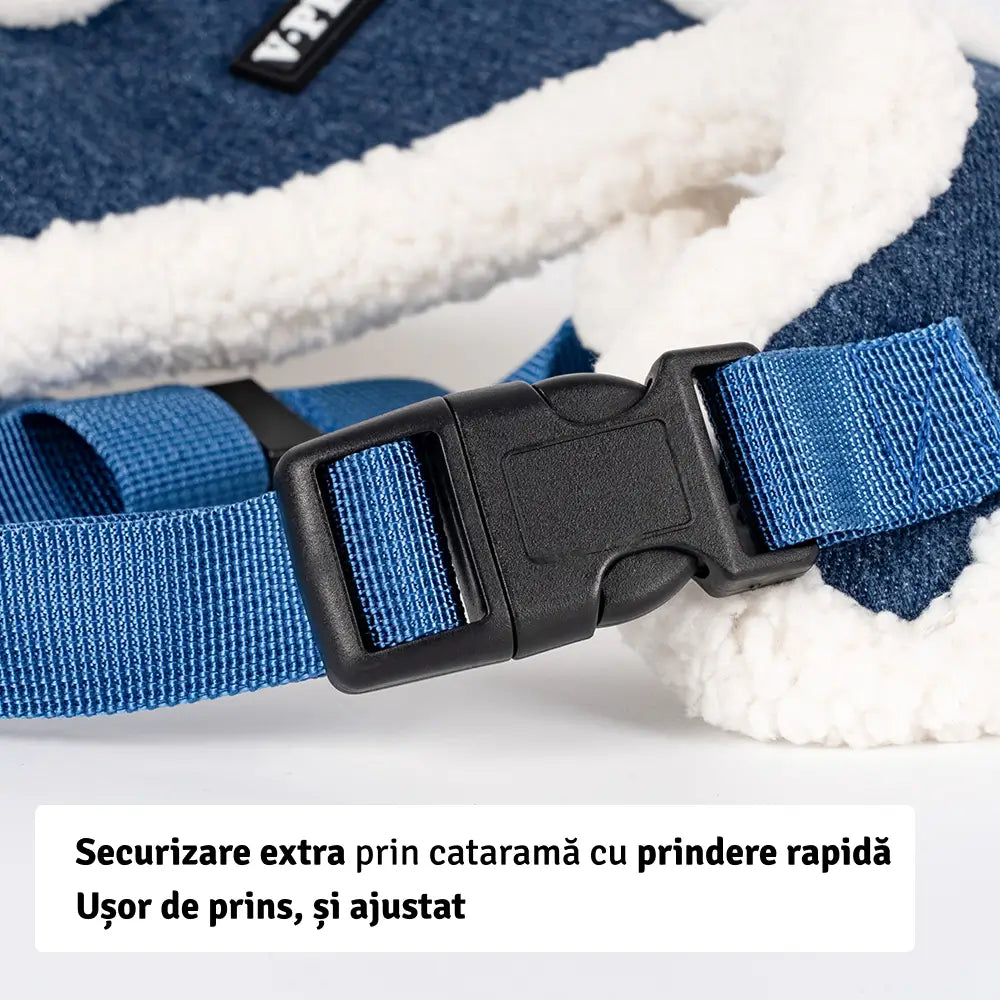Set Ham Plush + lesă, ajustabil, pentru câini și pisici Petora