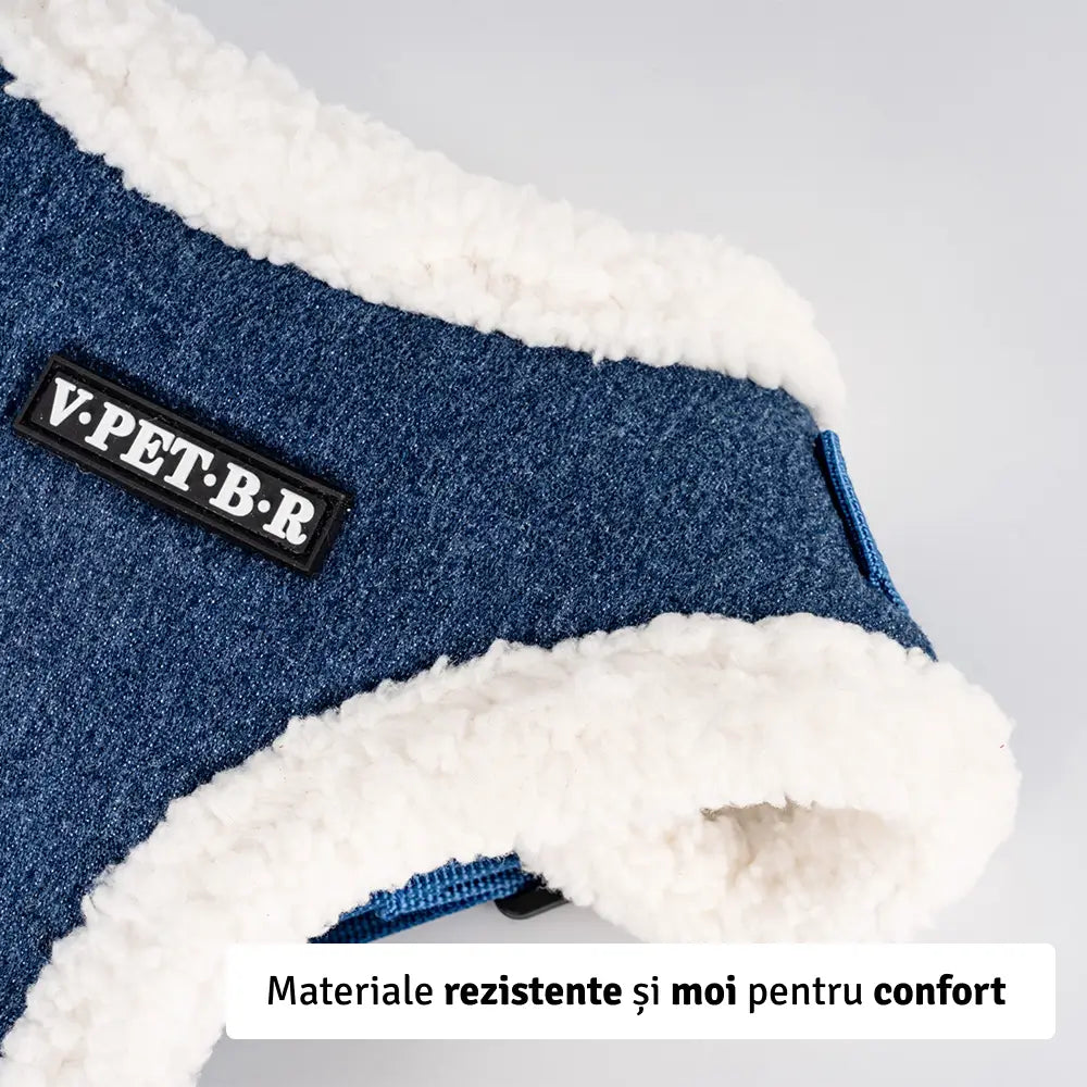 Set Ham Plush + lesă, ajustabil, pentru câini și pisici Petora