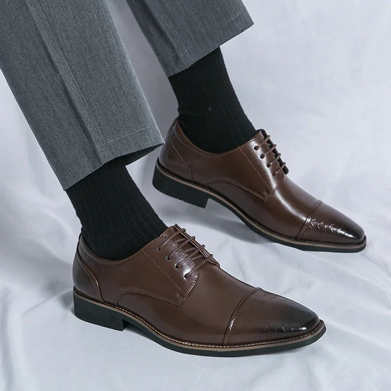 Luxury Gentleman's Italy Style Business Leather Shoes Grace Banquet - Cart2u.ro