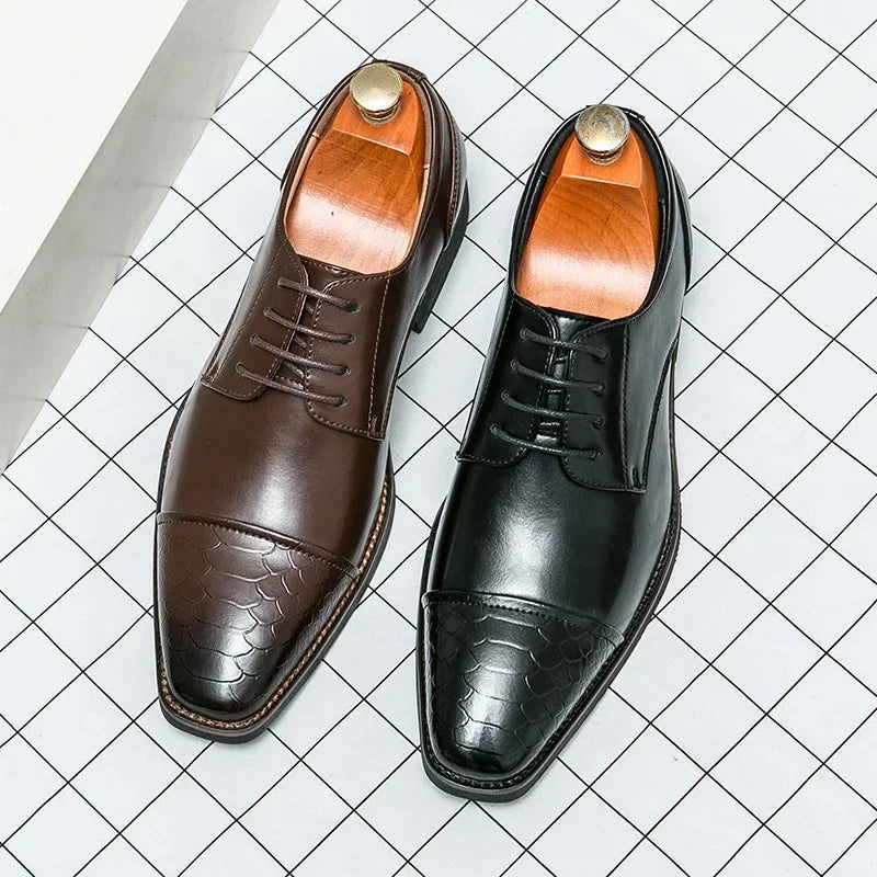 Luxury Gentleman's Italy Style Business Leather Shoes Grace Banquet - Cart2u.ro