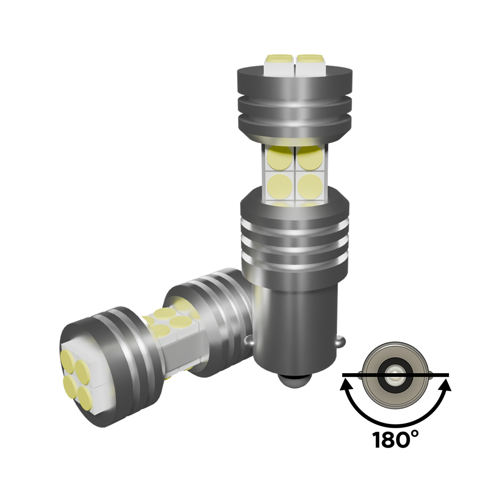 Set 2 x bec LED BA9S BAY9S BAX9S H6W LUSMAR™ Alb / Galben 900 lm Canbus - fara eroare LEDUL.ro