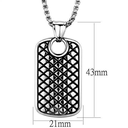 TK1983 - High polished (no plating) Stainless Steel Necklace with No