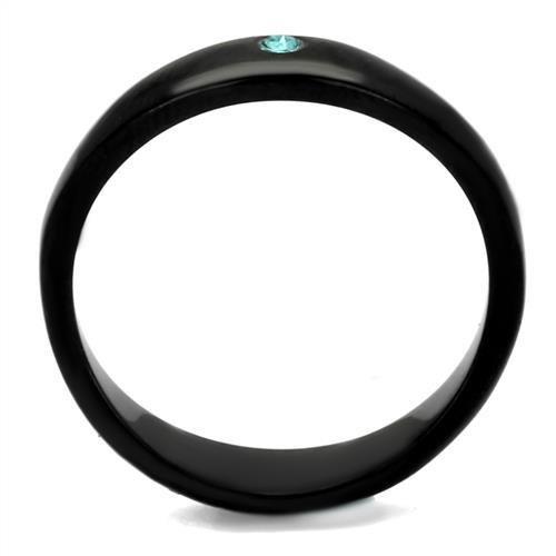 TK2274 - IP Black(Ion Plating) Stainless Steel Ring with Top Grade