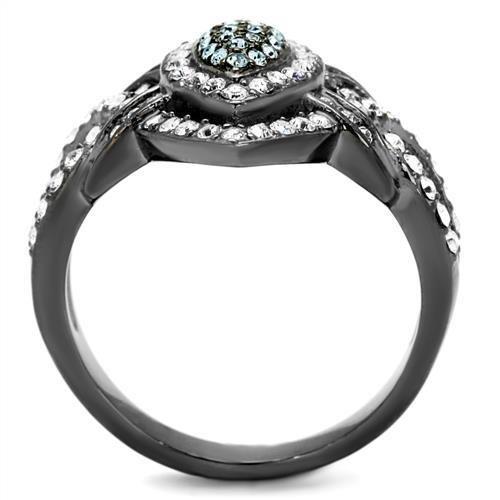 TK2679 - Inel din oțel inoxidabil negru lucios (Gunmetal) cu finisaj superior