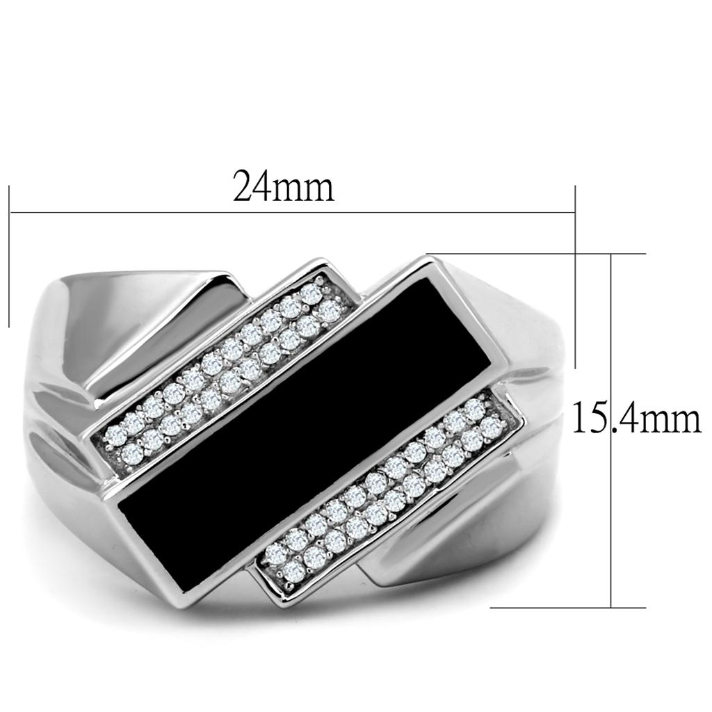 TS218 - Inel din argint 925 placat cu rodiu cu zirconiu cubic de grad AAA, incolor