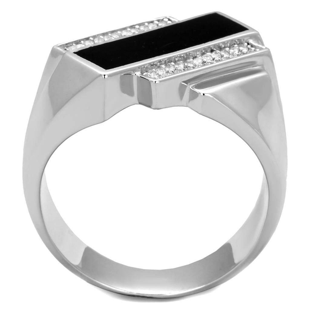 TS218 - Inel din argint 925 placat cu rodiu cu zirconiu cubic de grad AAA, incolor