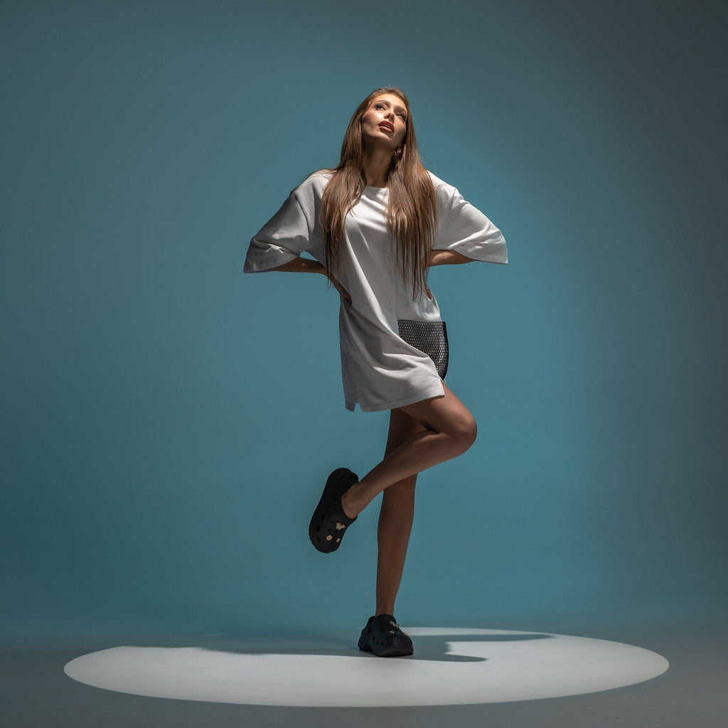 Tricou oversized  long line boyfriend CarolinaD X Asimetrix Unisex Carolina D