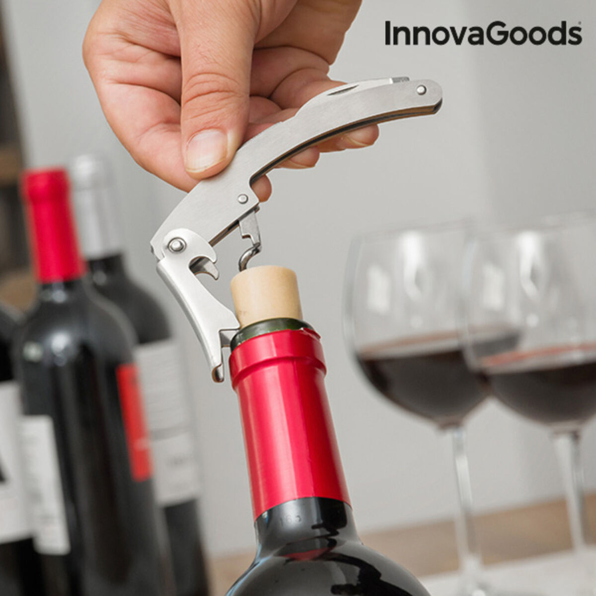 Bottle Wine Set InnovaGoods 5 Pieces - Cart2u.ro