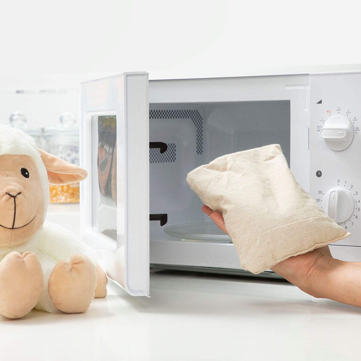 Sheep Soft Toy with Warming and Cooling Effect Wooly InnovaGoods - Cart2u.ro