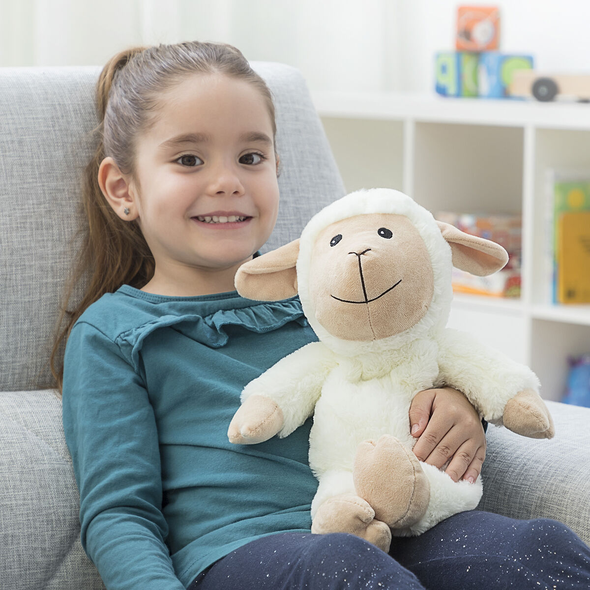 Sheep Soft Toy with Warming and Cooling Effect Wooly InnovaGoods - Cart2u.ro