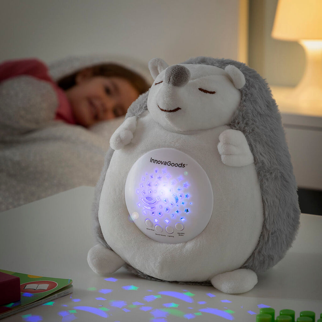 Hedgehog Soft Toy with White Noise and Nightlight Projector Spikey - Cart2u.ro