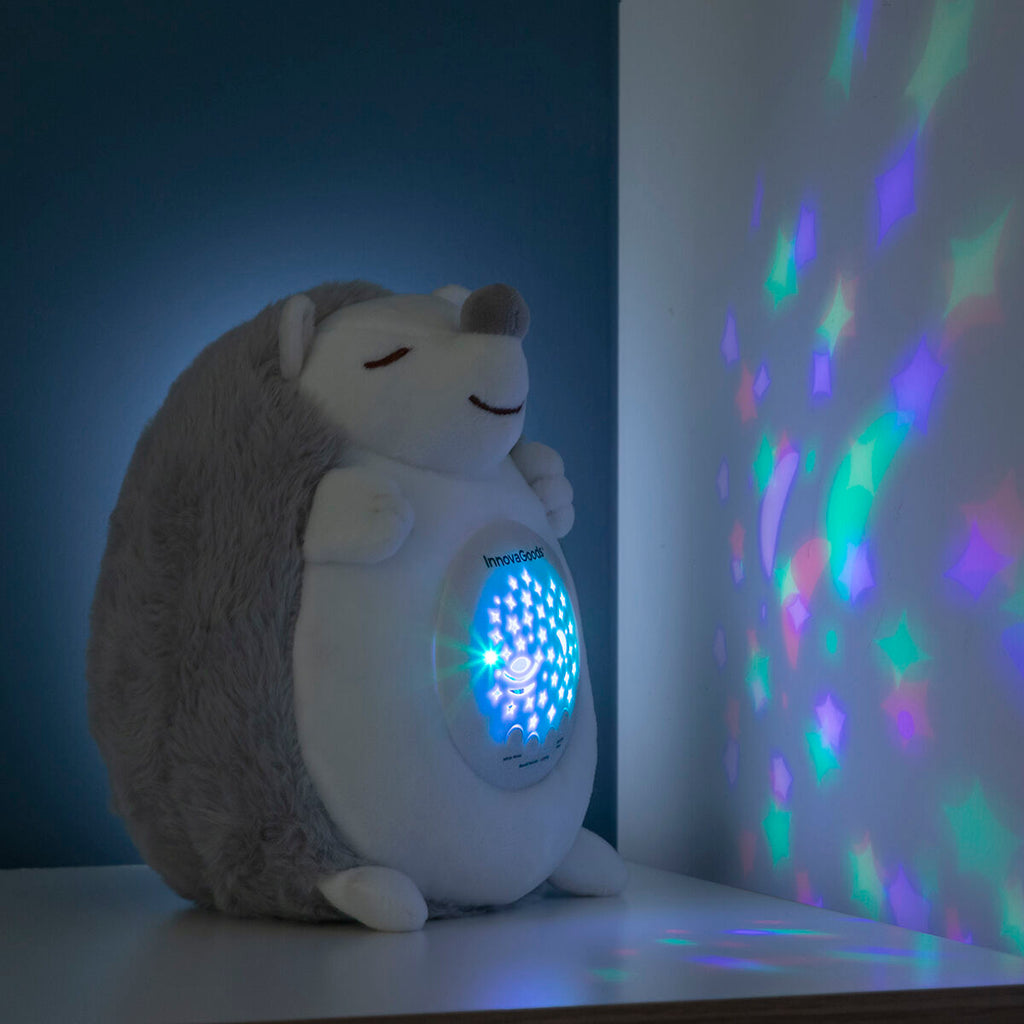 Hedgehog Soft Toy with White Noise and Nightlight Projector Spikey - Cart2u.ro
