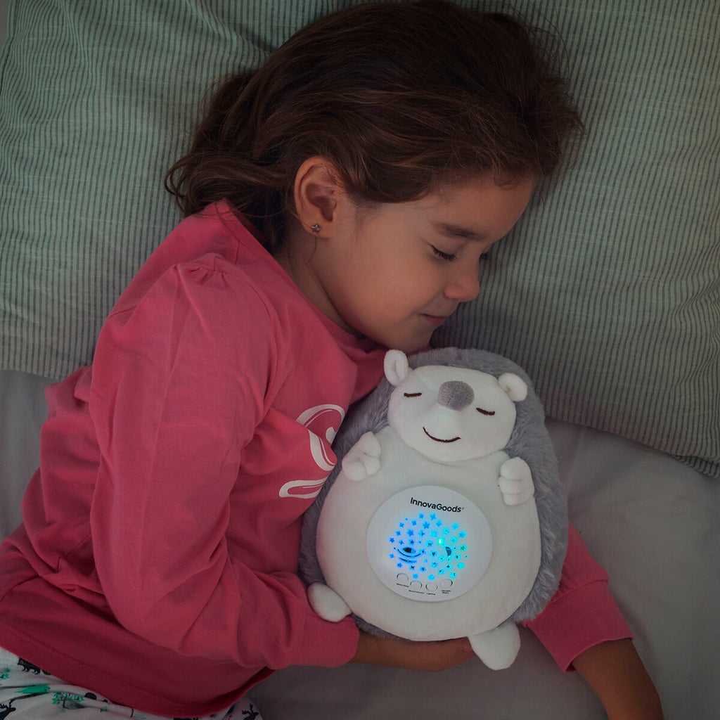 Hedgehog Soft Toy with White Noise and Nightlight Projector Spikey - Cart2u.ro