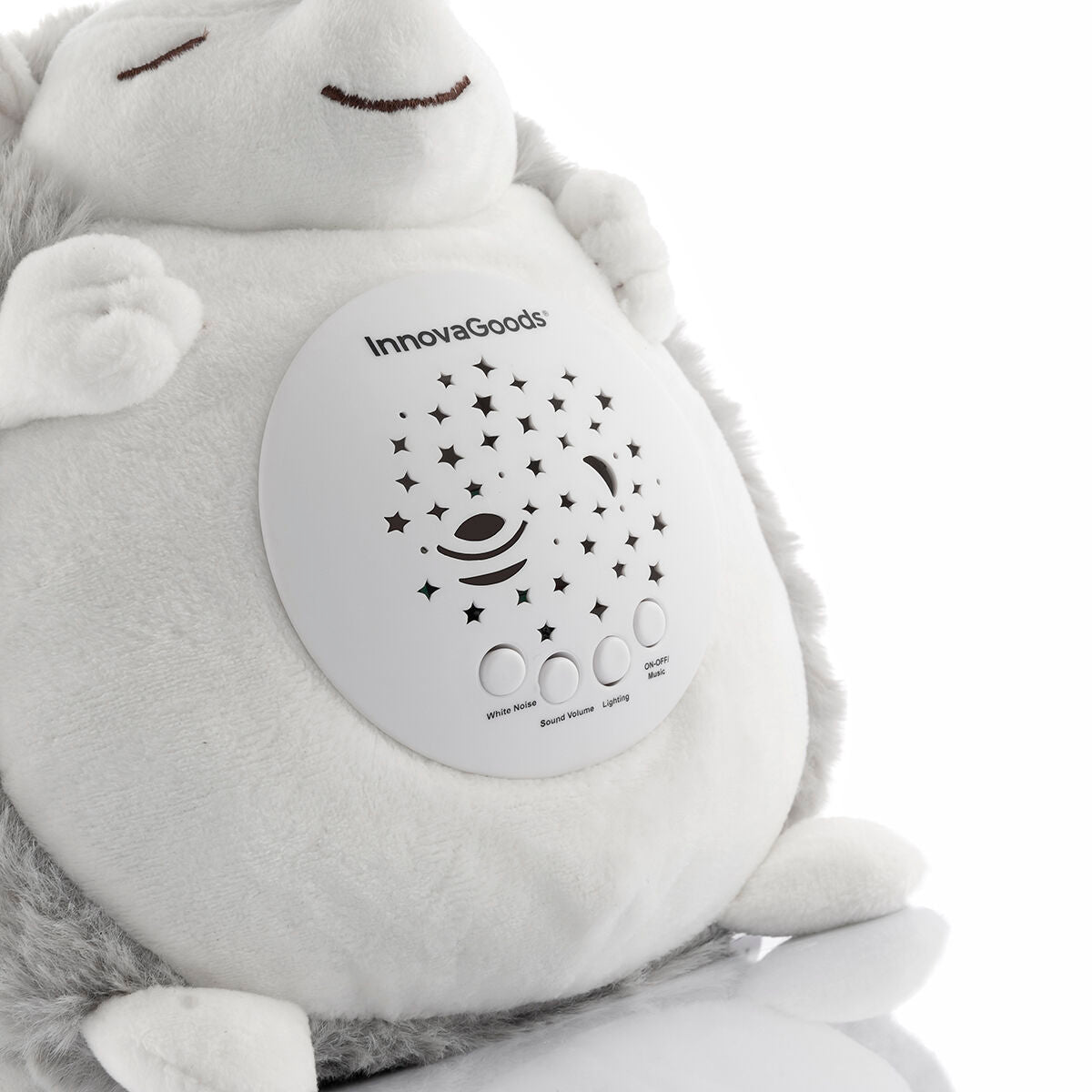 Hedgehog Soft Toy with White Noise and Nightlight Projector Spikey - Cart2u.ro