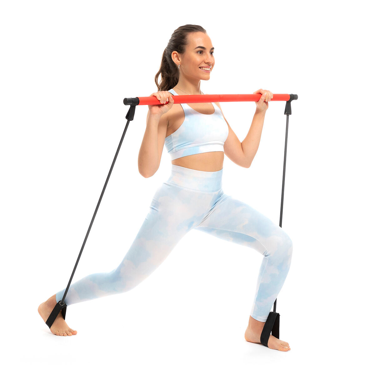 Fitness Bar with Resistance Bands and Exercise Guide Resibar - Cart2u.ro