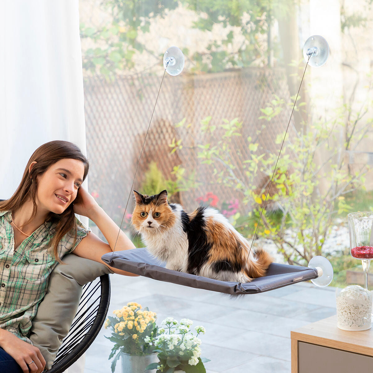 Hanging Cat Hammock Catlax InnovaGoods - Cart2u.ro