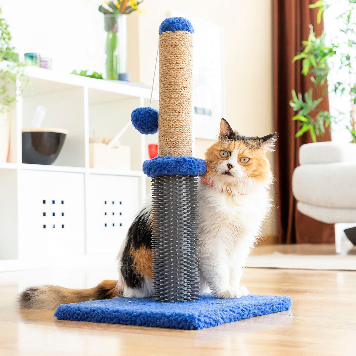 Cat Scratching and Massage Post with Ball Miausage InnovaGoods - Cart2u.ro