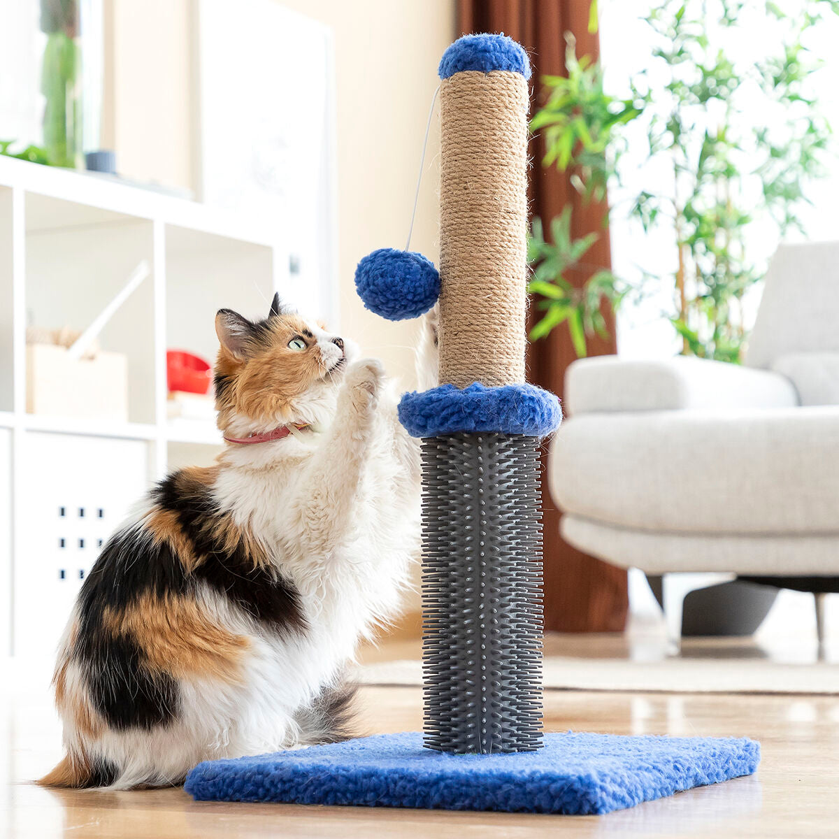Cat Scratching and Massage Post with Ball Miausage InnovaGoods - Cart2u.ro