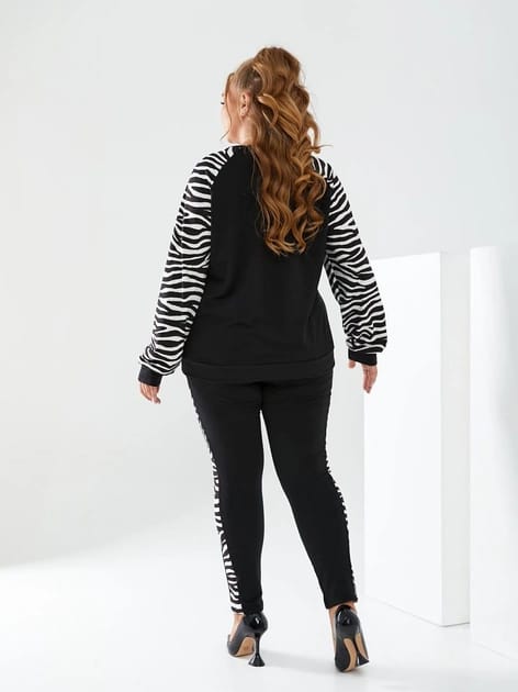 Trening dama marimi mari cu imprimeu animal print 8048 BIGsize
