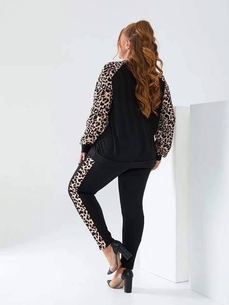 Trening dama marimi mari cu imprimeu animal print 8048 BIGsize