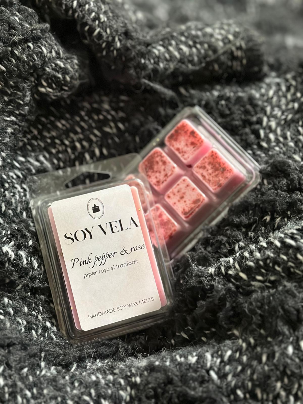 Ceară parfumată Pink pepper & rose SOY VELA