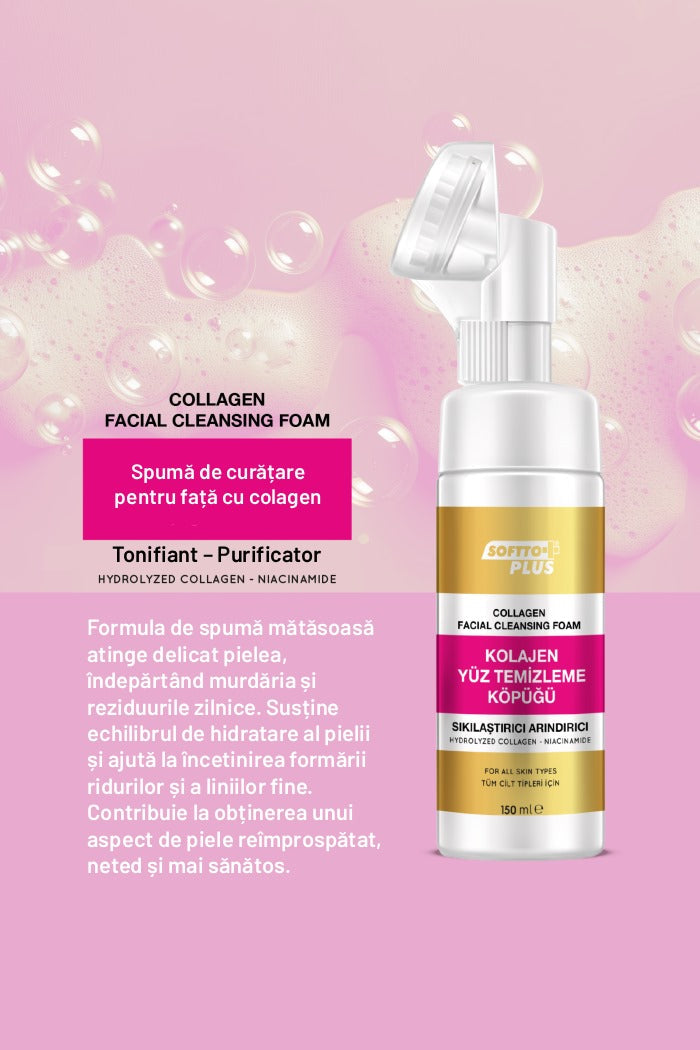 Spumă De Curățare Cu Perie Specială Niacinamide + Colagen CRABLAND