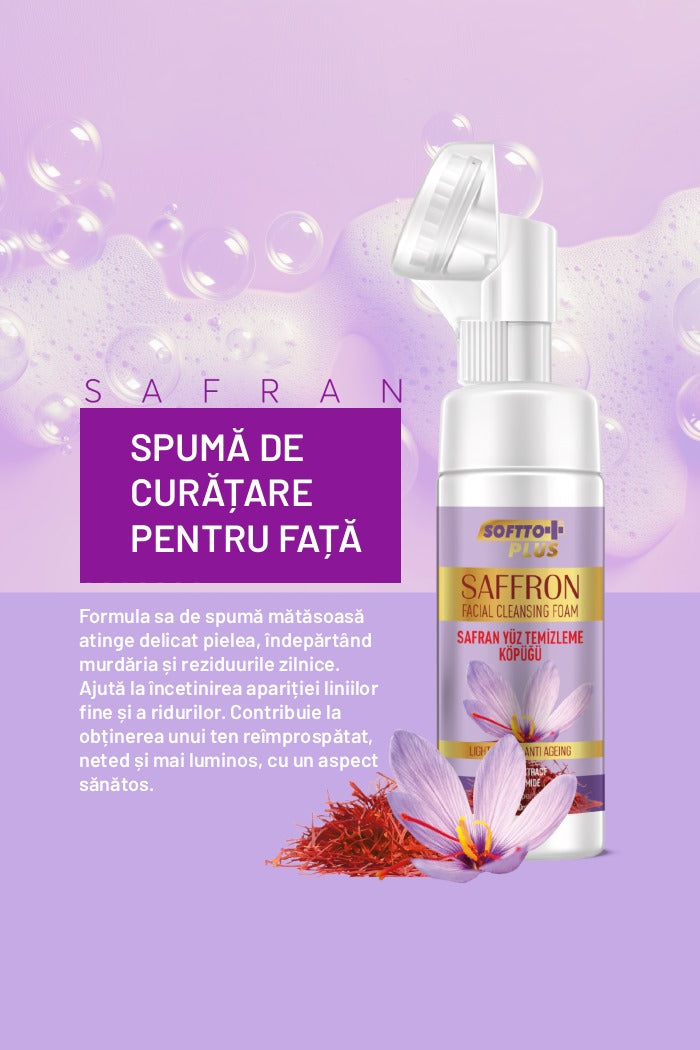 Spumă de Curățare cu Șofran și Niacinamidă – Cu Perie Integrată CRABLAND