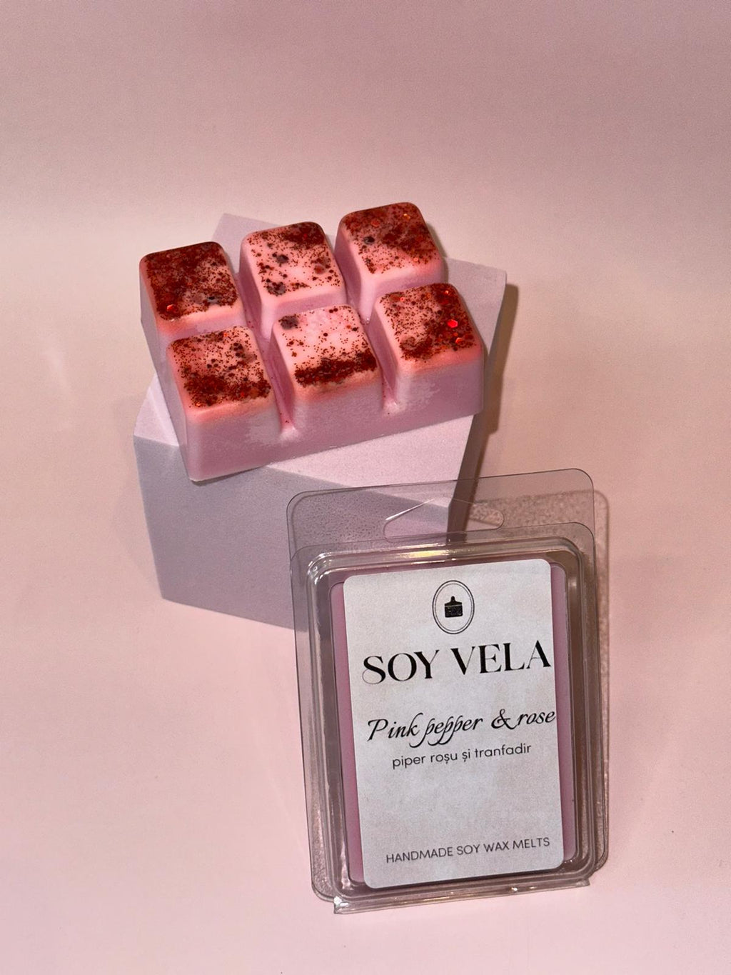 Ceară parfumată Pink pepper & rose SOY VELA