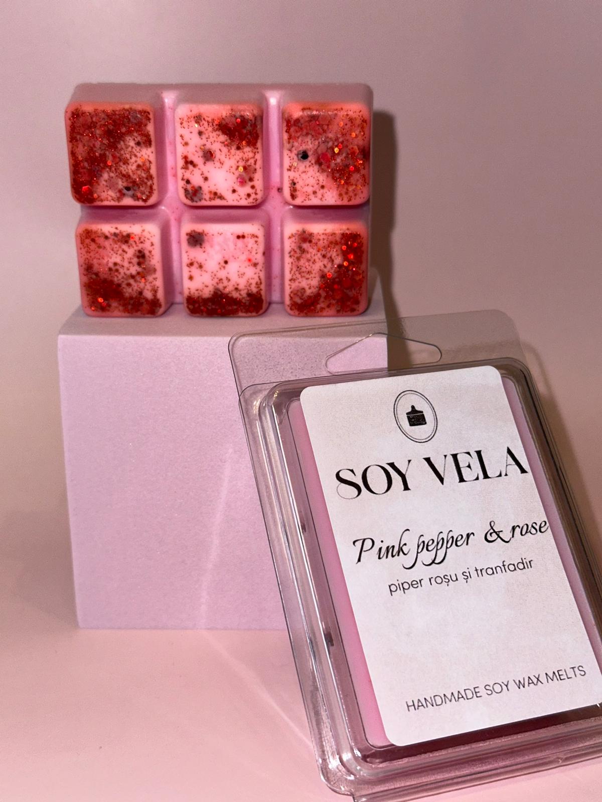 Ceară parfumată Pink pepper & rose SOY VELA