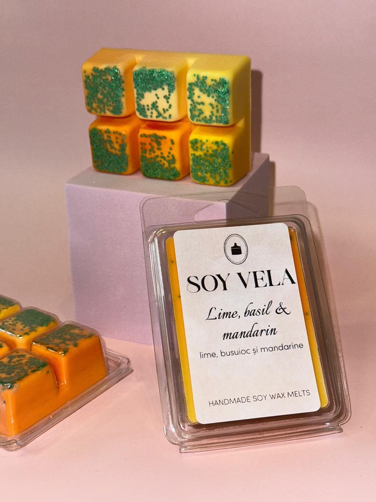 Ceară parfumată Lime basil & mandarin SOY VELA