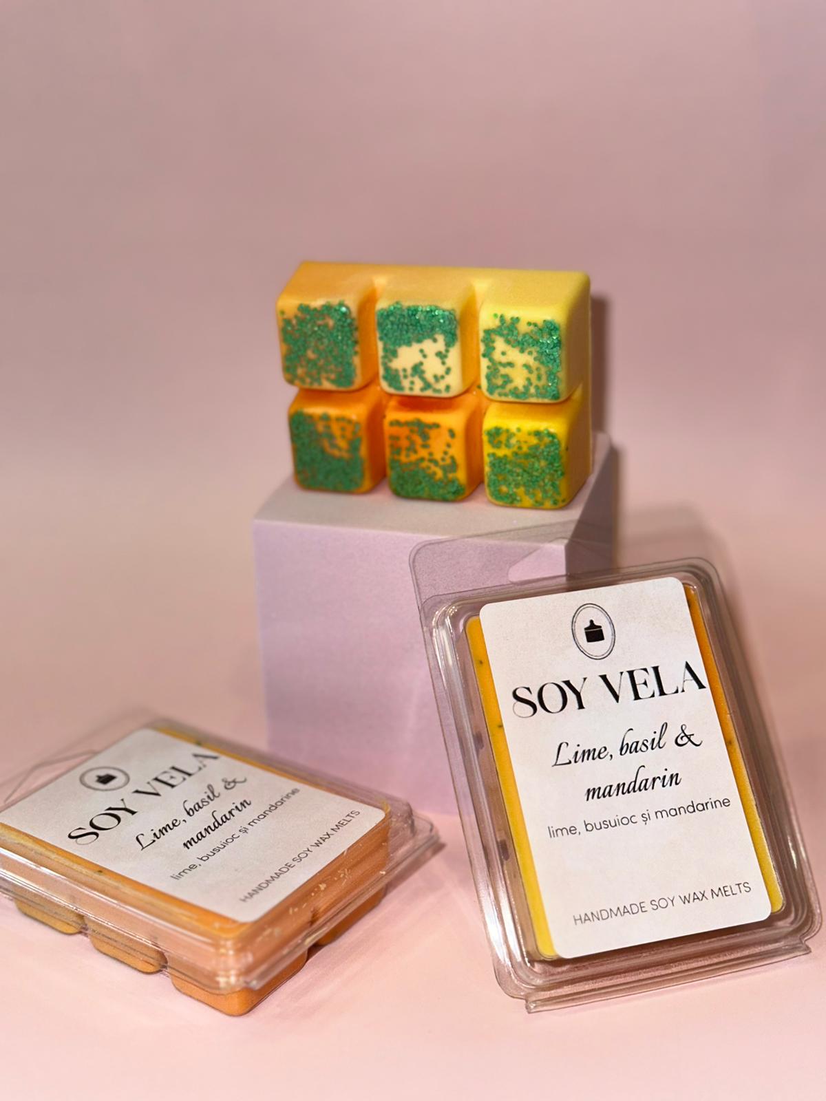 Ceară parfumată Lime basil & mandarin SOY VELA