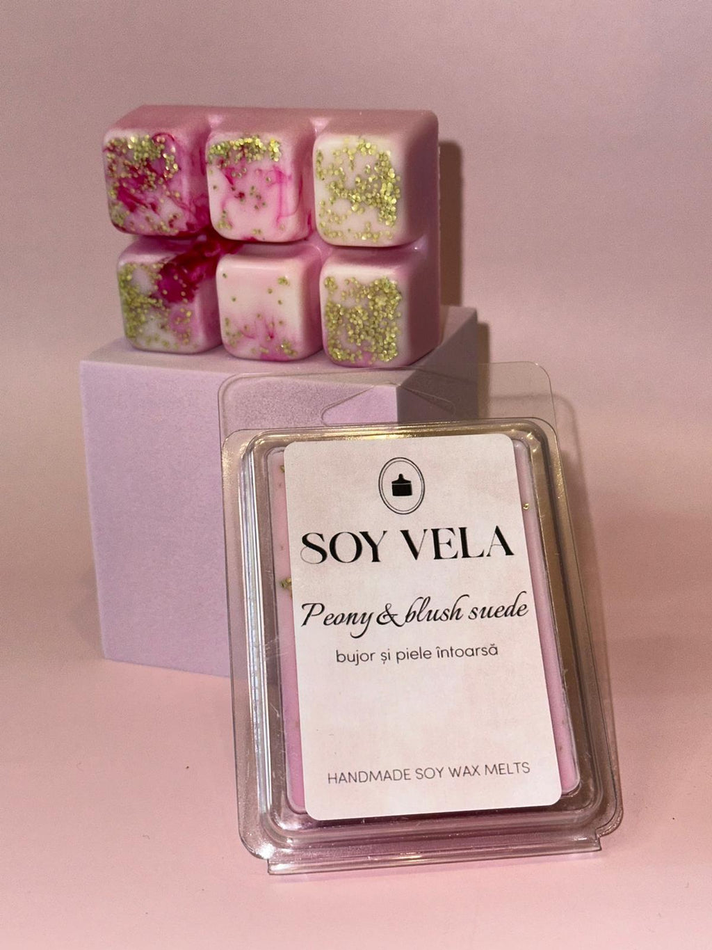 Ceară parfumată Peony & blush suede SOY VELA