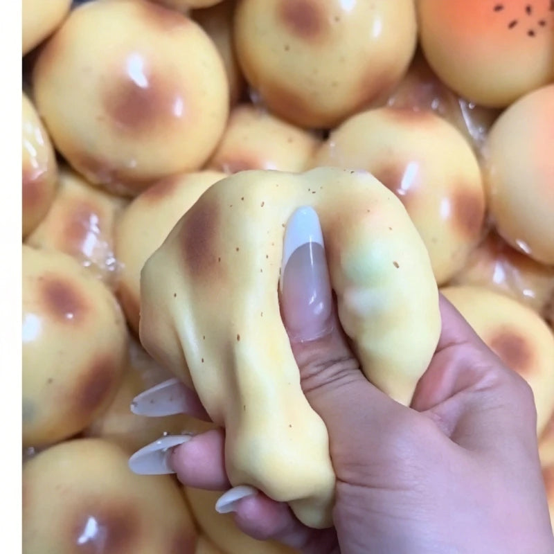 Fried Potato Shaped Squishy Toy Crispy Sound Stress-Relief Toy Slow Rising Stress Relief Squeeze Ball For  Adults Gift cart2u.ro