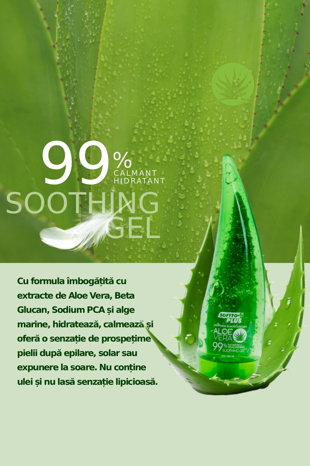 Gel Calm și Hidratant cu Aloe Vera CRABLAND