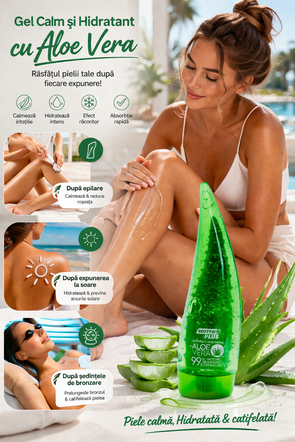 Gel Calm și Hidratant cu Aloe Vera CRABLAND