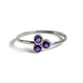 Amethyst Cluster Sterling Silver Ring - Cart2u.ro