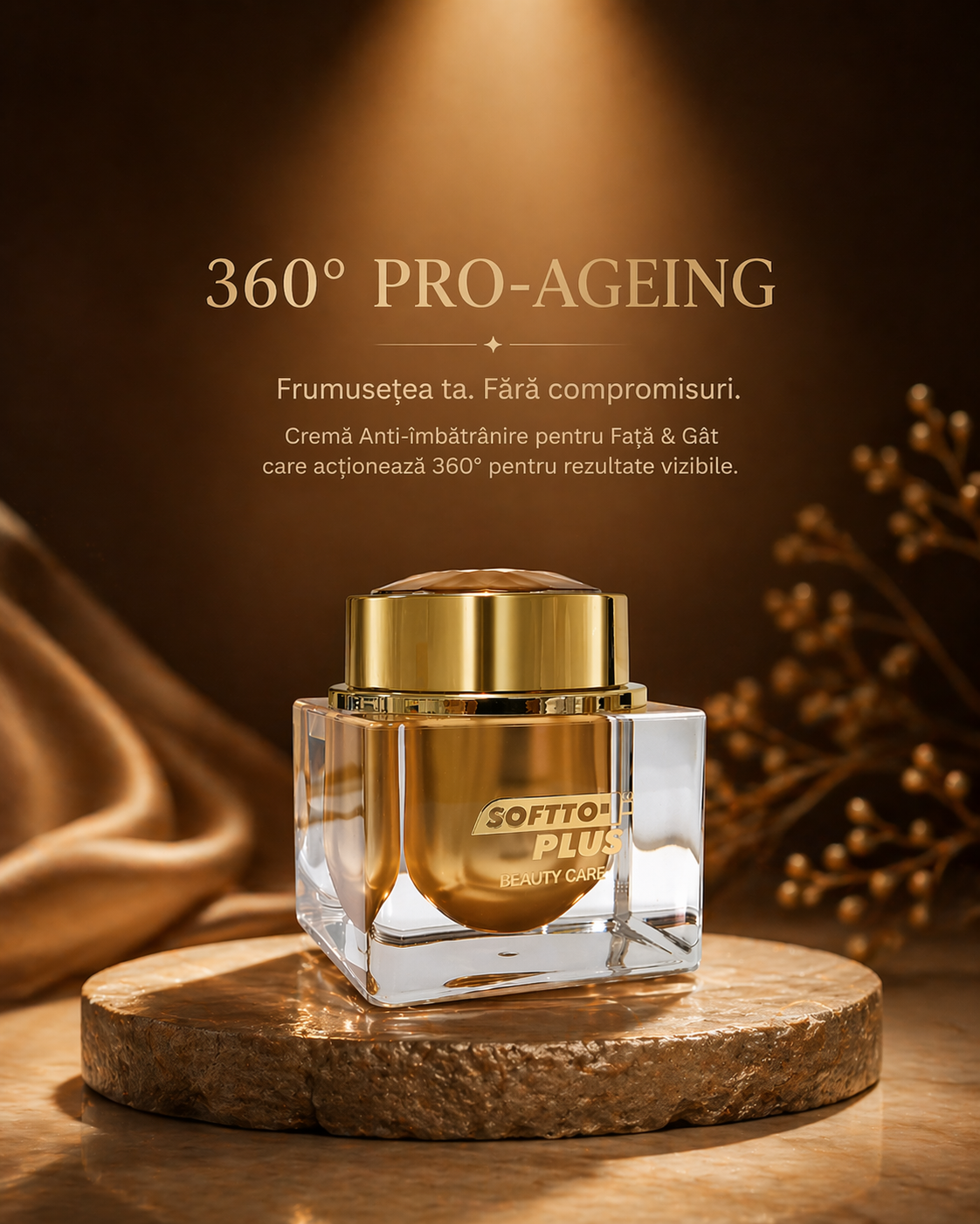 Cremă Anti-îmbătrânire pentru Față & Gât 360° Pro-Ageing – 50 ml CRABLAND