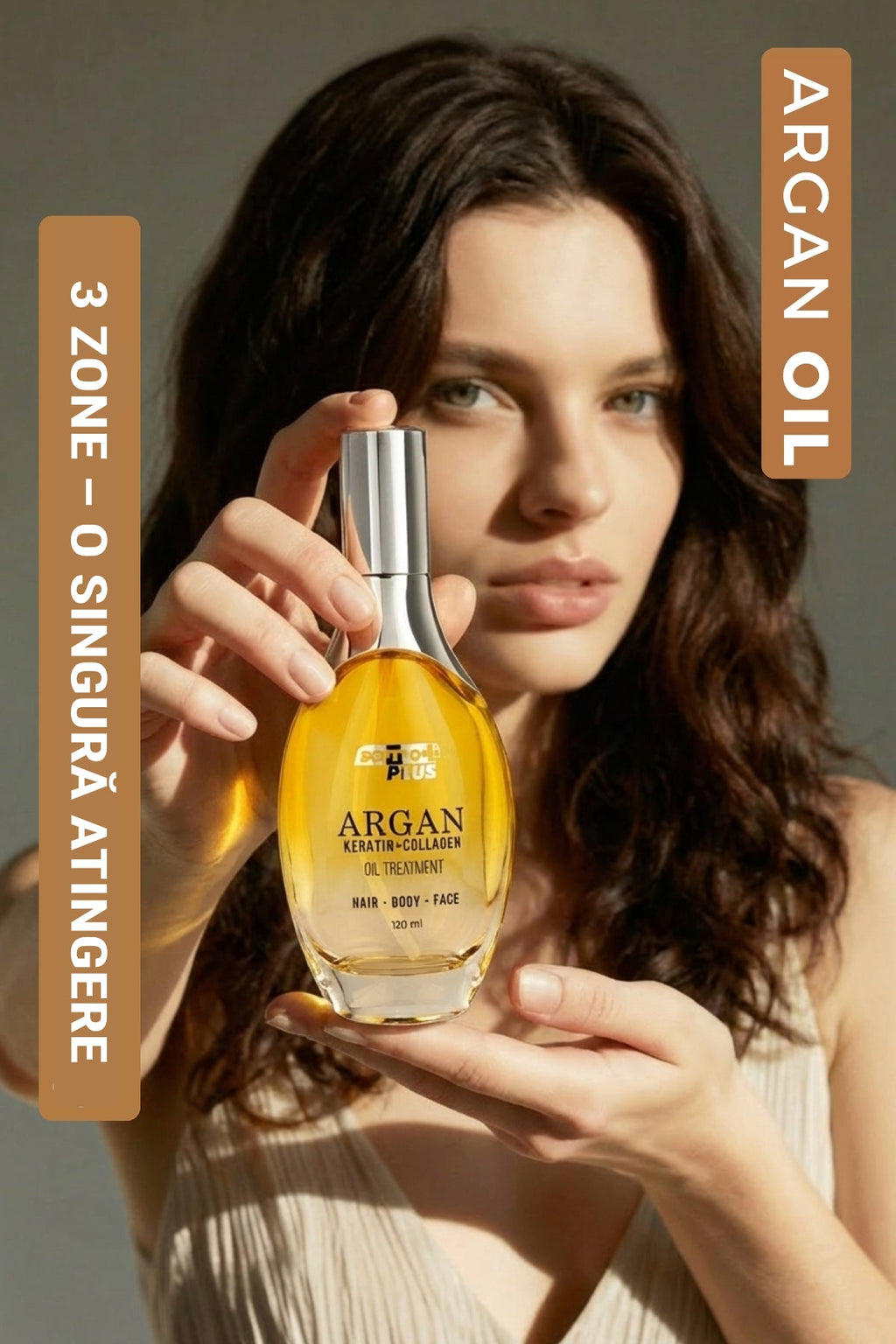 Ulei cu Argan și Keratină pentru Păr, Față și Corp – 120 ml CRABLAND